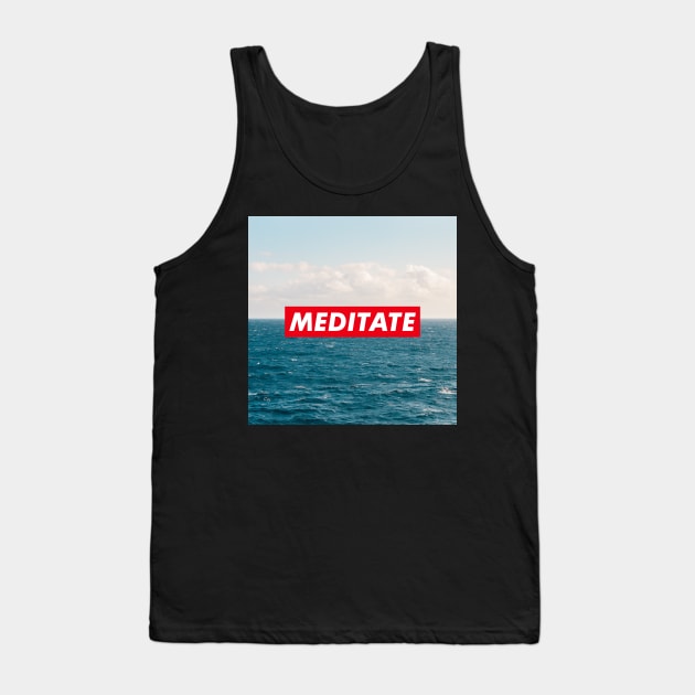 Meditate blue Tank Top by comecuba67